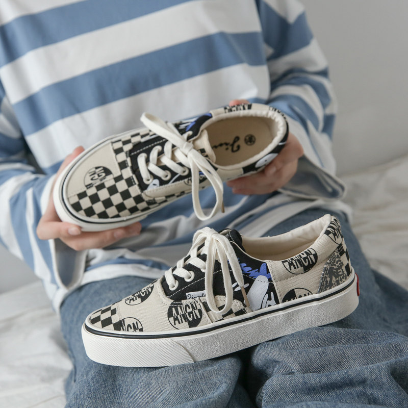 Low - gang men's canvas shoes 2022 summer with student board teen shoes breathable