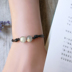 Đơn giản Moonstone dạ quang hạt sáng Dây đeo tay Dâu tây Crystal Blue Agate Quá cảnh Sen Bracelet Cặp đôi Quà tặng Nam và nữ vòng tay tỳ hưu Vòng đeo tay Clasp