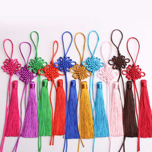 Semi-Finished Small Chinese Knot Rich Knot Small Size Tassel Butterfly Pendant Multicolor Small Knot Handicraft Small Pe