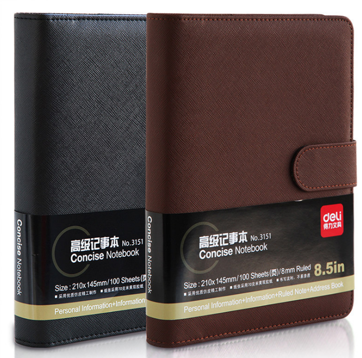 Powerful 3151 loose-leaf 25K leather notebook 8 5 inches thickened business conference notebook A5 100 pages 7938 core