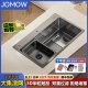 Kitchen Sink Large Single Bowl 2025 New Model with Slag Collection, Thickened 304 Stainless Steel Under-Counter Kitchen Sink for Washing Dishes and Vegetables