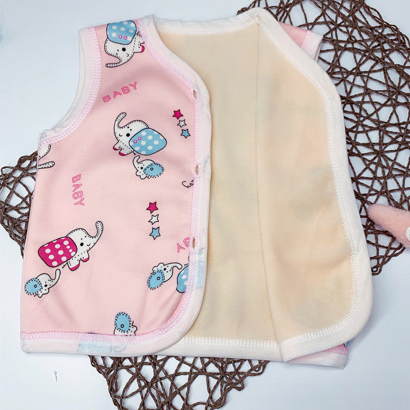 Children's vest baby girl autumn and winter bottoming boys and children's vest outer wear vest shoulder four seasons universal warm baby