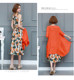 2023 Summer Loose Two-piece Cotton and Linen Suit Dress 200 Jin Fat Girl Belly Covering Belly Cotton Silk Long Skirt