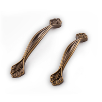 American bronze handle European Chinese style wardrobe cabinet door desk drawer furniture handle zinc alloy double hole