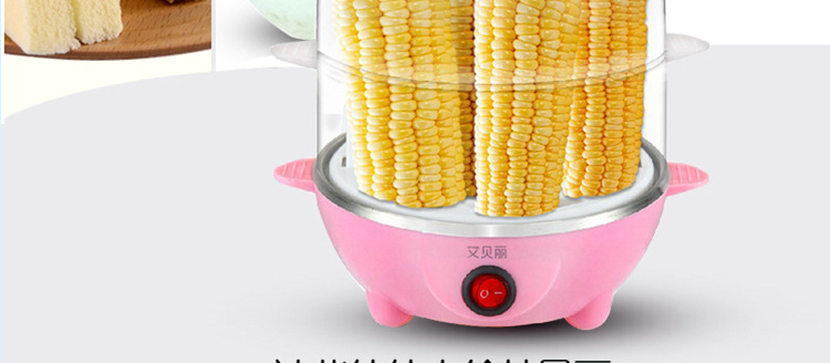 ca nấu mì siêu tốc mini Ai Baili công suất lớn đa chức năng máy ăn sáng đôi hấp trứng nồi inox tấm sưởi tự động tắt nguồn - Nồi trứng nồi bear 1.6 l