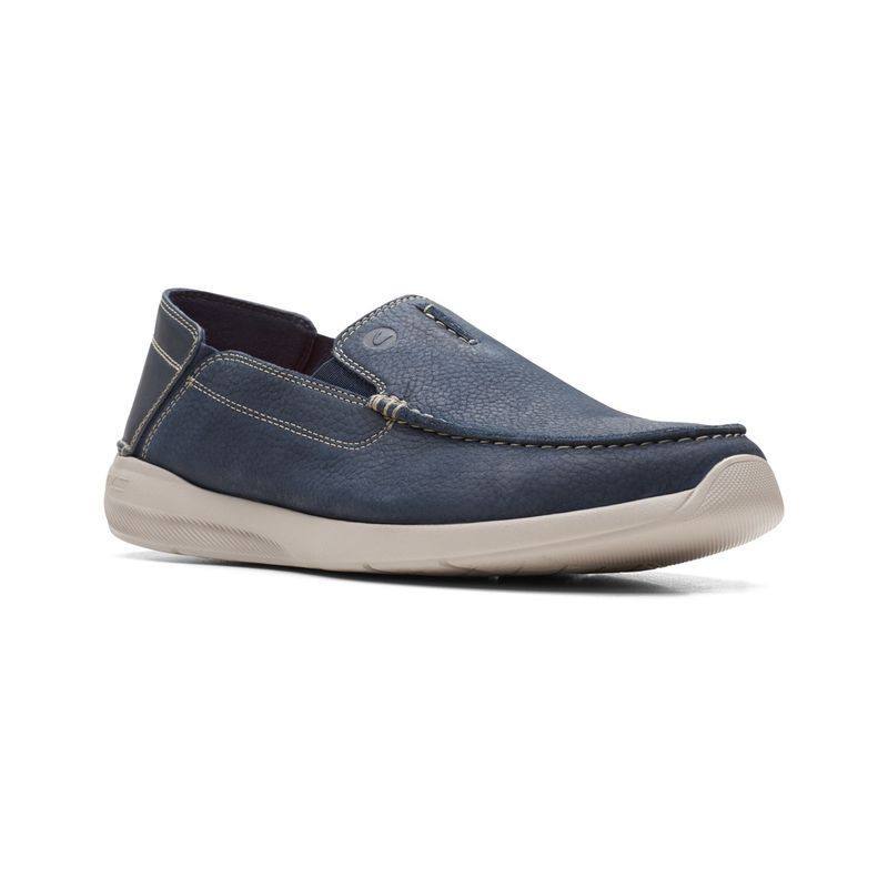 Clarks Men's Leather Slip-On Loafers, Casual, Comfortable, Lightweight, Simple Lazy Shoes