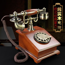European style solid wood retro phone home decoration living room antique old phone antique office fixed rope seat Machine