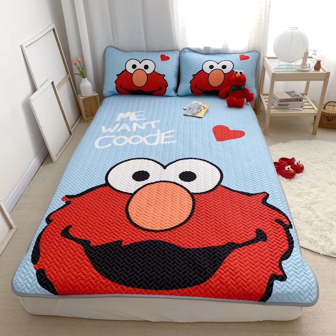 Cartoon bộ đôi một giấc mơ mat điều Tencel Ruanxi rửa ba mảnh gấp đơn hoặc kép giường 1,5m 1.8m - Thảm mùa hè chiếu điều hòa cao su non cho bé