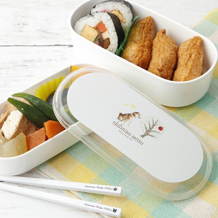 (Japan) Japanese Microwave Firewood dog Maru apple tree under the box lunch box lunch box