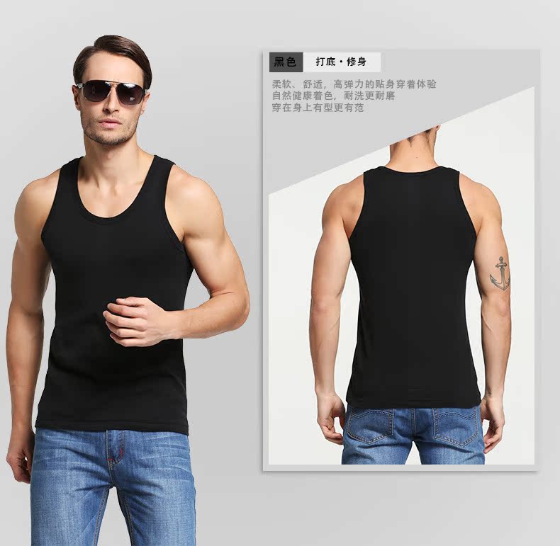 Vest nam cotton thể thao thoáng khí áo nỉ lỏng lẻo Kiểu dáng mỏng thấm mồ hôi thanh niên phiên bản không tay áo gym