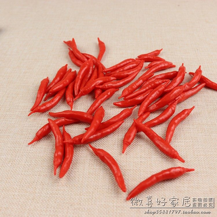 Simulation small pepper model plastic vegetable toy decorative dishes ornaments red pepper pepper simulation food teaching aids