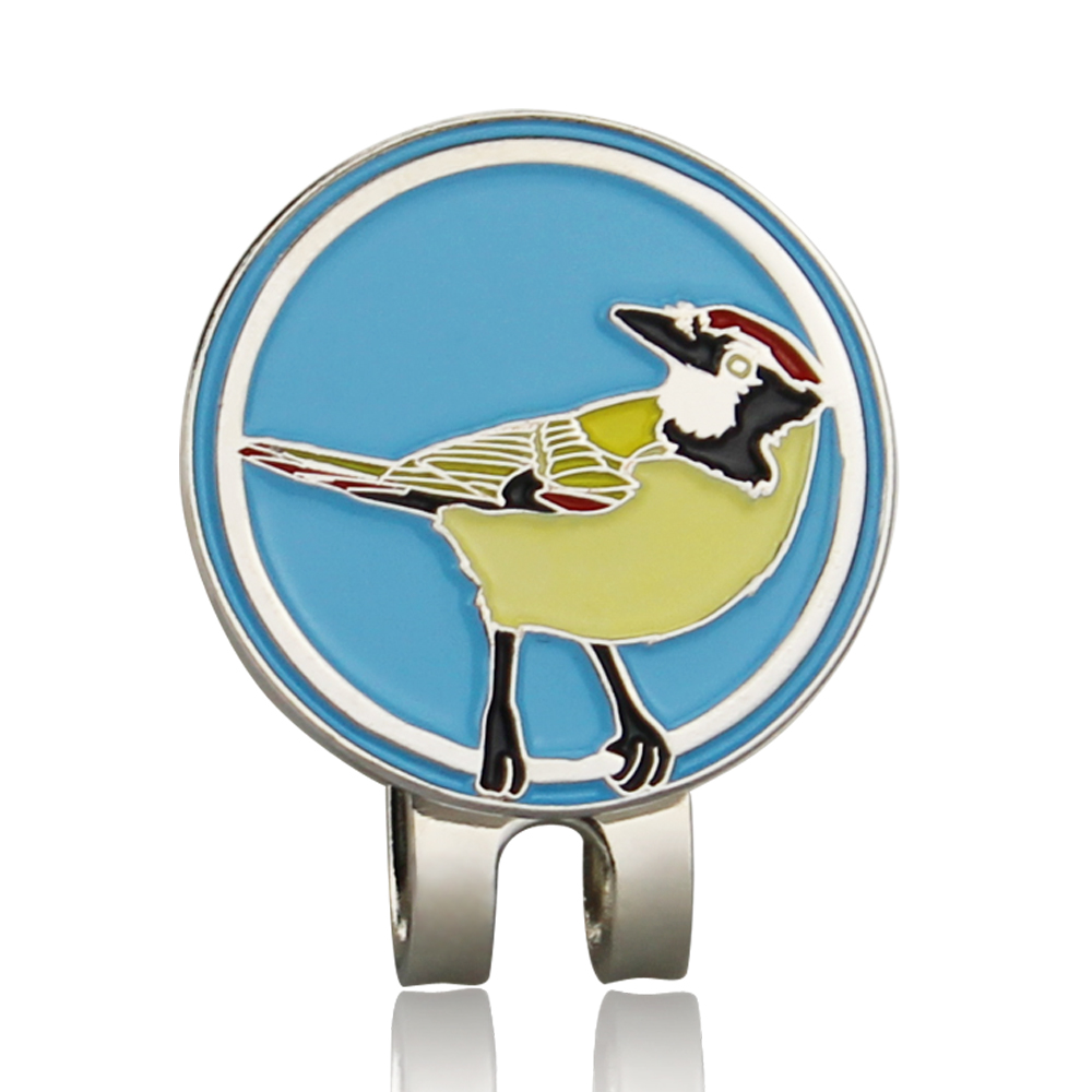 Golf cap clip ball mark Mark golf supplies coin blue yellow Mark birdie mark