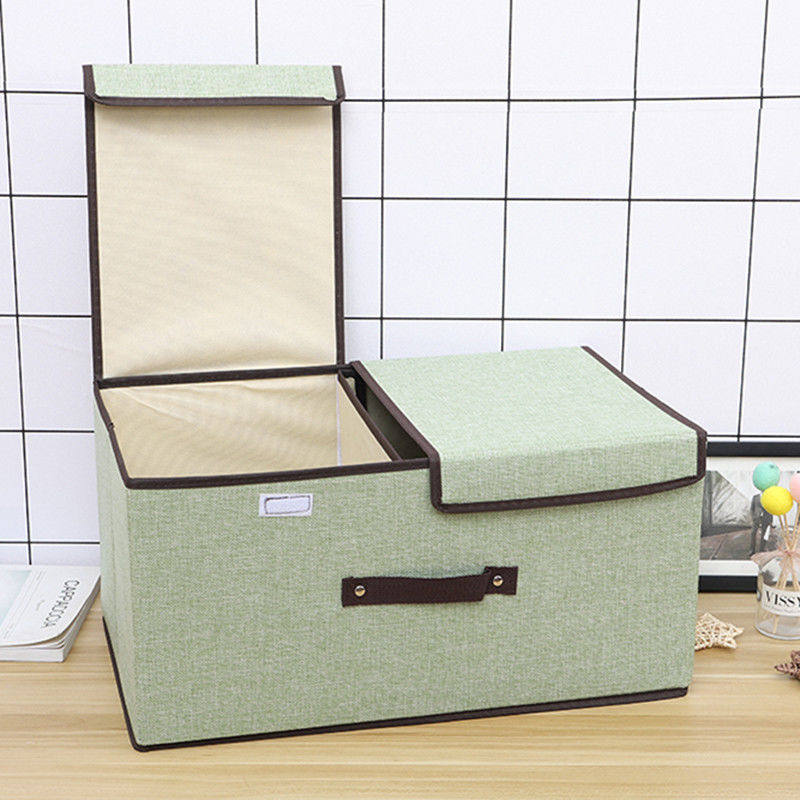 Household wardrobe baby storage box Baby clothing storage box Put children's clothes finishing box Fabric grid