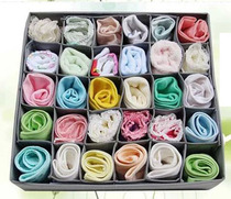 Fabric underwear storage box grid storage box for stockings underwear finishing box artifact with partition grid