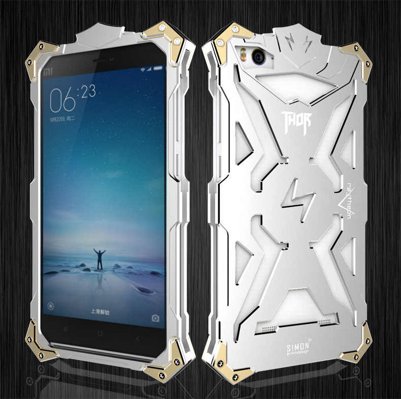SIMON THOR Aviation Aluminum Alloy Shockproof Armor Metal Case Cover for Xiaomi Mi 4C/4i