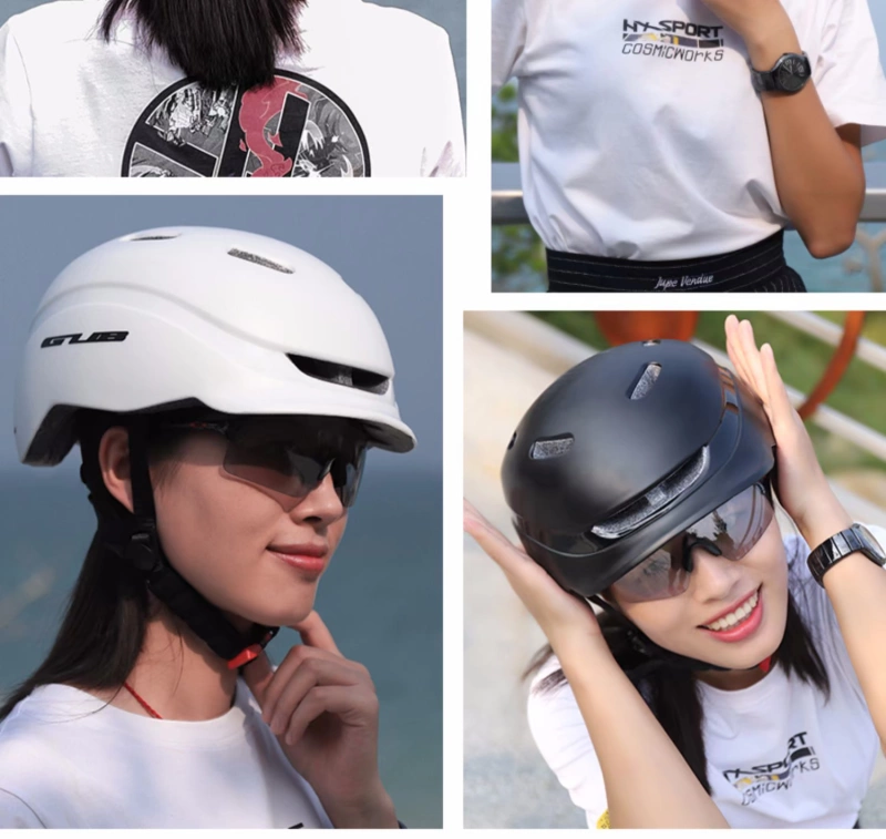 GUB xe điện thành phố đi lại đi xe mũ bảo hiểm nam và nữ xe đạp pin thiết bị mũ an toàn xe - Smart Scooter
