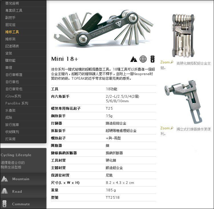 Outils pour vélo TOPEAK - Ref 2283963 Image 21