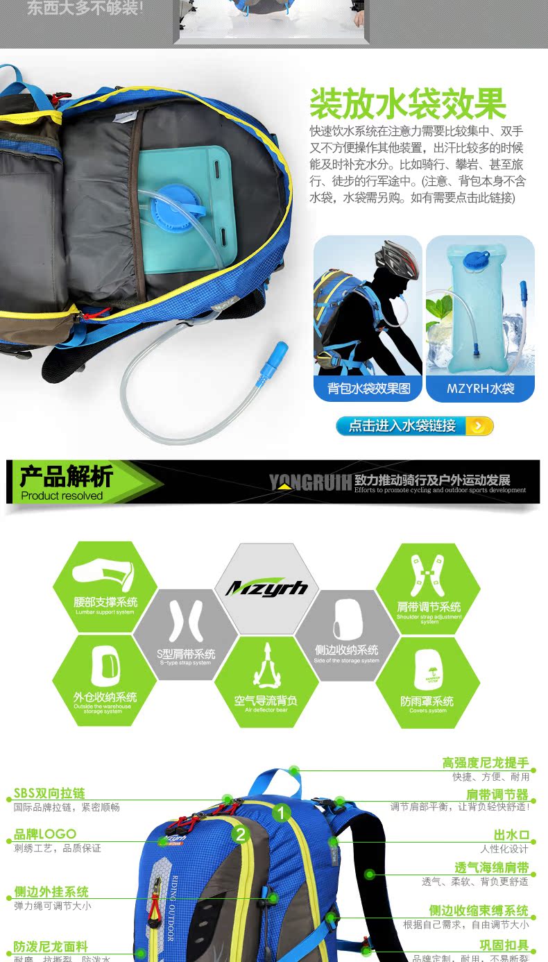 Sacoche pour vélo mixte MZYRH - Ref 2218725 Image 14