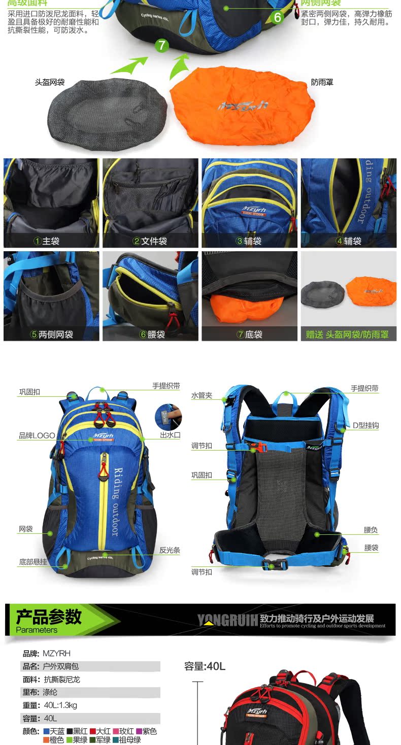 Sacoche pour vélo mixte MZYRH - Ref 2218725 Image 36