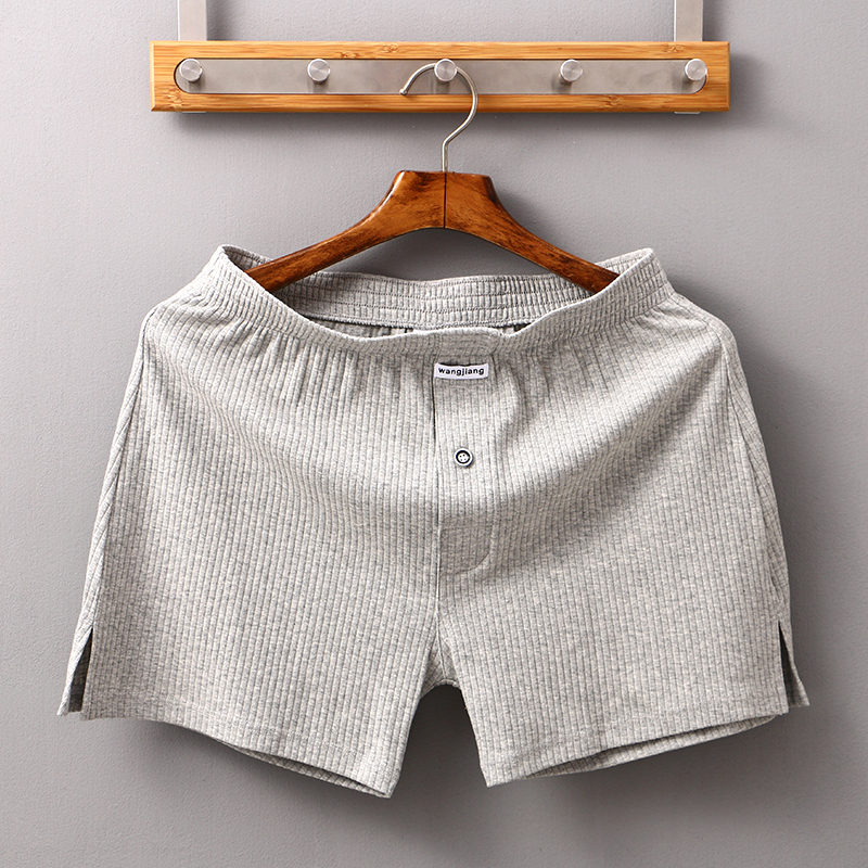 Loose Men's Underwear, Men's Pure Cotton Boxer Briefs, Youth Split-Leg Home Wear, Boys' Open-Front Boxer Shorts