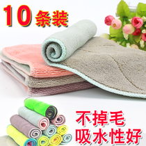 Thickened rag kitchen housework cleaning cloth basically not covered with hair not stained with oil absorbent dishwashing cloth dishcloth rubbing hand towel