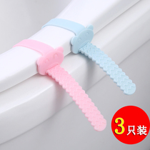 Toilet lid accessories toilet handle creative silicone toilet holder snap-on anti-dirt cover opener