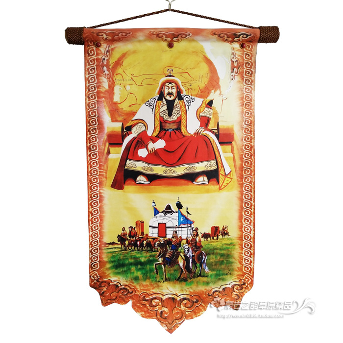 Mongolian Leather Painting Color Imprint Leather Hang Painting Decoration Painting as Giath Sweat to Sit Like Inner Mongolia Featured Handicraft-Taobao