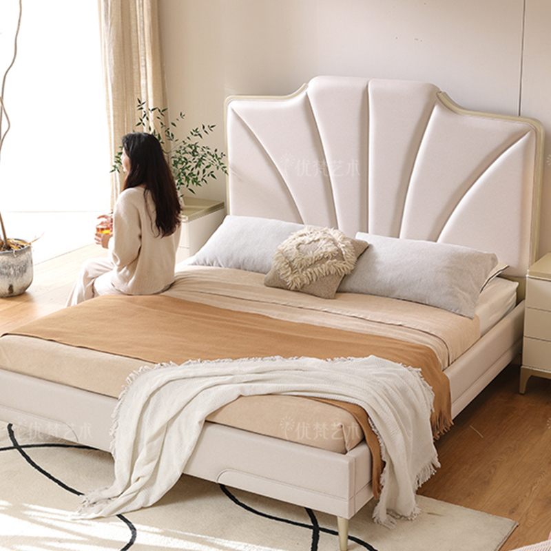 Champs-Élysées Mary Bed Light Luxury Fabric 2022 New Internet Red Girly French Master Bedroom Simple American BL1B