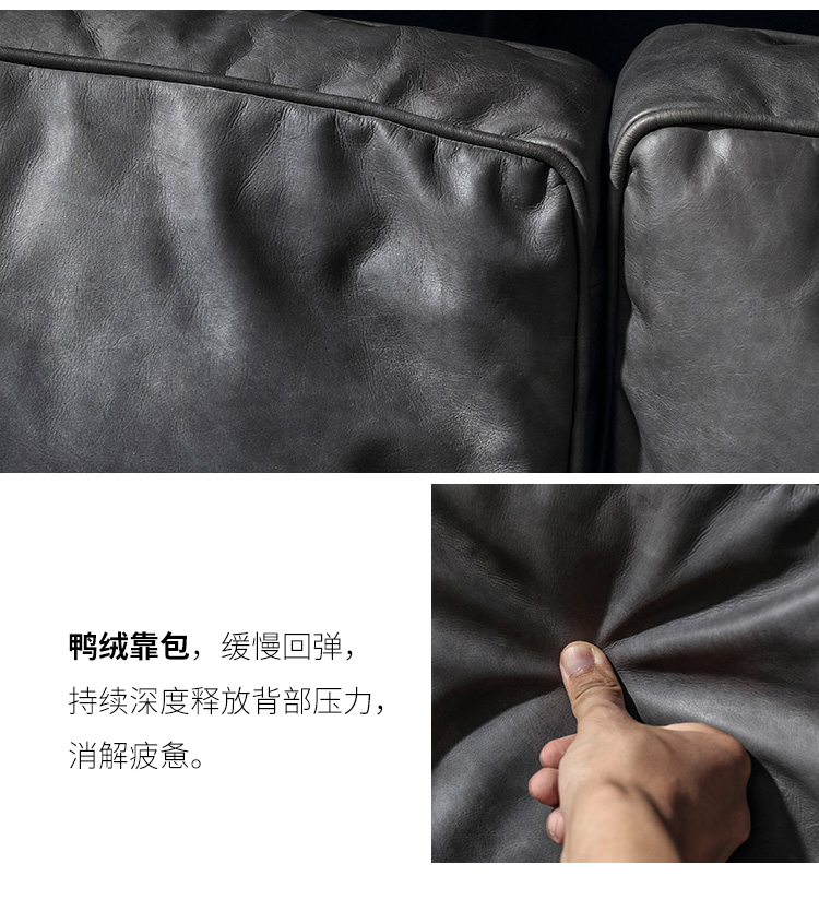 Robot Vatican Nghệ thuật tặng phòng khách sofa da Mỹ xuống sau ba ánh sáng thời trang tối giản sang trọng hiện đại đồ nội thất - Ghế sô pha ghế sô pha gỗ