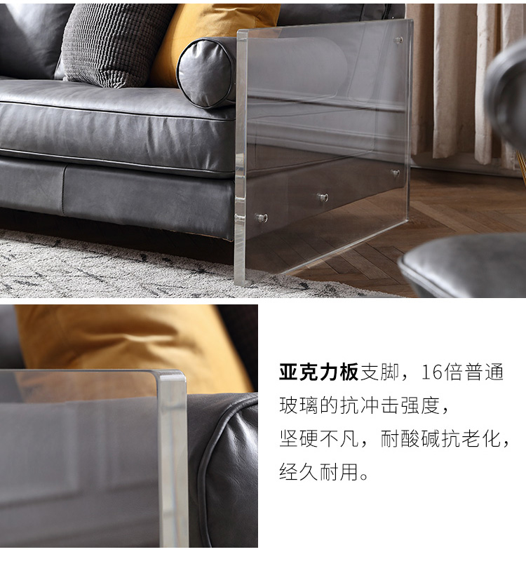 Robot Vatican Nghệ thuật tặng phòng khách sofa da Mỹ xuống sau ba ánh sáng thời trang tối giản sang trọng hiện đại đồ nội thất - Ghế sô pha ghế sô pha gỗ
