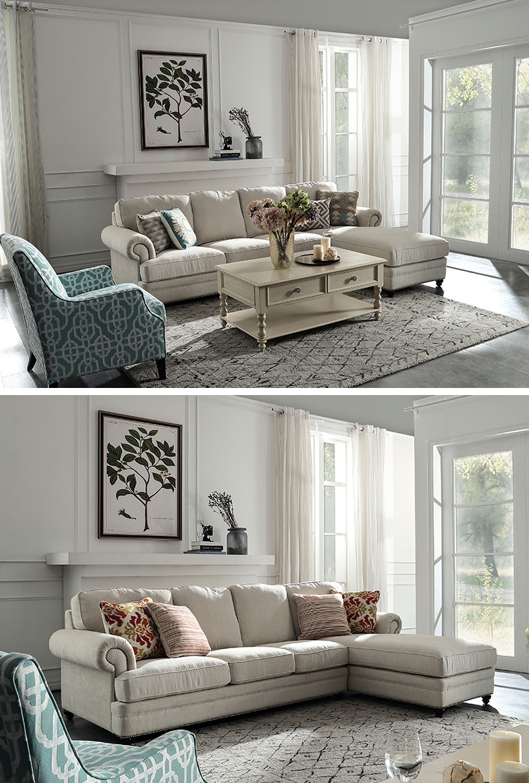 Beverly Vatican Nghệ thuật tặng phòng khách góc vải 7 hình sofa góc kết hợp Mỹ đồ nội thất tối giản đã sẵn sàng - Ghế sô pha sofa giường gỗ thông minh