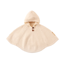 Girls Sweater Spring and Autumn 2024 New Childrens Cloak Baby Girl Princess Clothes Childrens Clothing Hooded Sweater