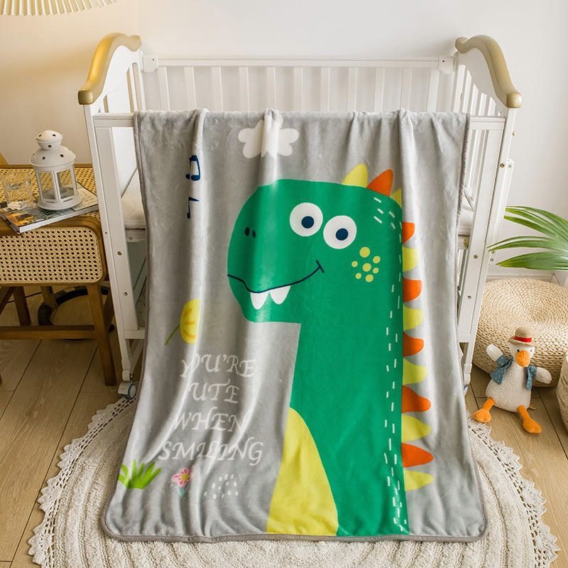 Japanese-style children's cartoon single-layer Farai velvet coral velvet kindergarten small blanket baby blanket air conditioning cover blanket baby