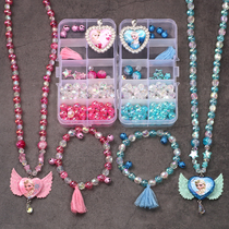 Snow Princess Necklace Girl Strings Beads Ornaments Toys Children Diy Handmade Materials Bag Wear Beads Bracelet