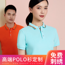 Overalls T-shirt Customized short-sleeved high-end enterprise overalls DIY embroidery logo printed advertising shirts Class clothing polo shirts