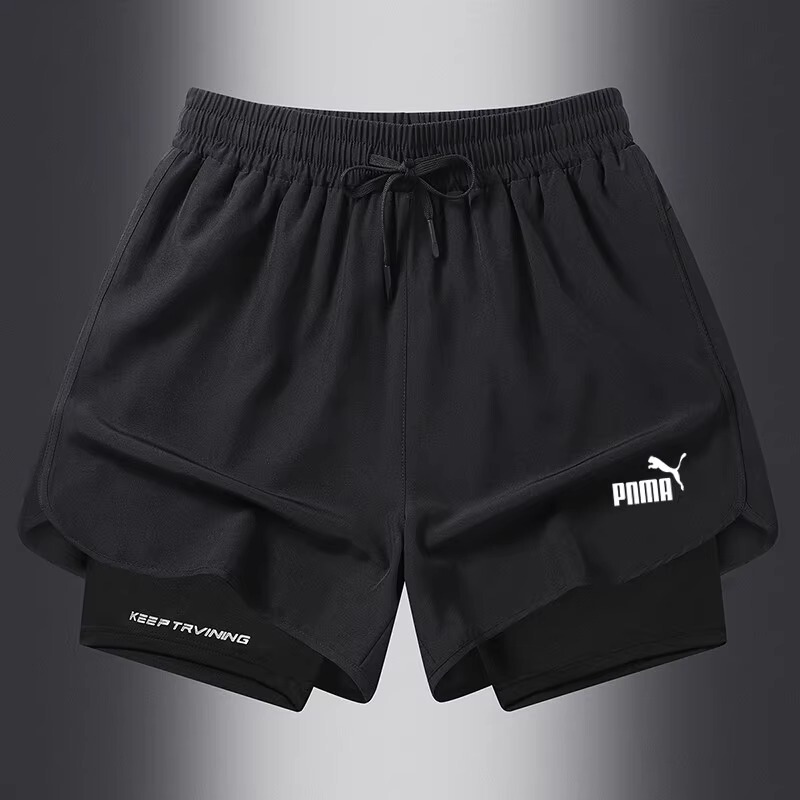 Outlet | 80% off Special Zone | Sports Three-Quarter Pants for Men and Women, Thin, Breathable, Quick-Drying, Fake Two-Piece Training Shorts