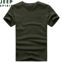 JEEP Jeep new mens T-shirt summer mens short-sleeved brand T-shirt round neck cotton T-shirt large size short t