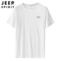 jeep jeep 2021 summer new youth collarless casual breathable mens T-shirt round neck mens clothing