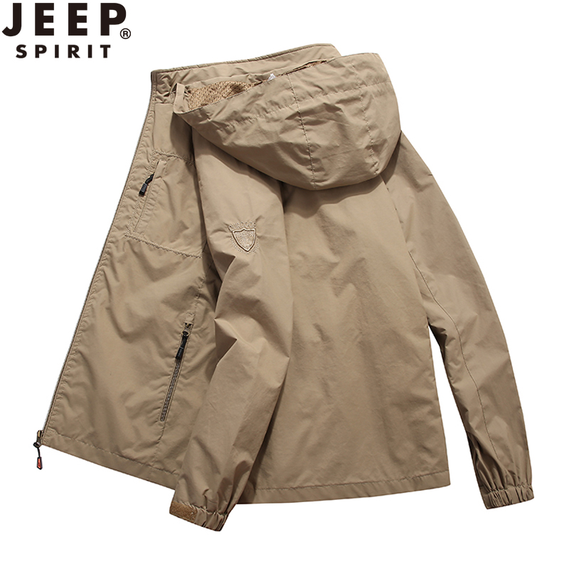 JEEP Spring and Autumn New Jacket Men Leisure Cover with Lax Outdoor Sports Costume Thin Mould