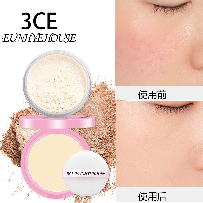 New 3CE Eunhye House Baba Dad Double Powder Powder 2 in 1 Makeup Powder Pink Che khuyết điểm - Quyền lực các loại phấn phủ kiềm dầu tốt
