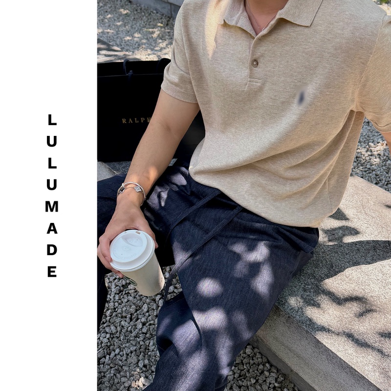 Lulumade【Little Horse 1590 Edition】40-Count Long-Staple Cotton Tajima Embroidery Plain Knit Short-Sleeve Polo Shirt Lulumade【Little Horse 1590 Edition】40-Count Long-Staple Cotton Tajima Embroidery Plain Knit Short-Sleeve Polo Shirt