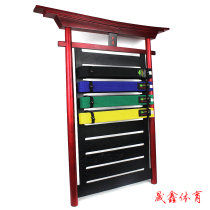 Taekwondo belt hanger karate martial arts promotion waist belt frame Road belt display rack Hall solid wood high-end ornaments