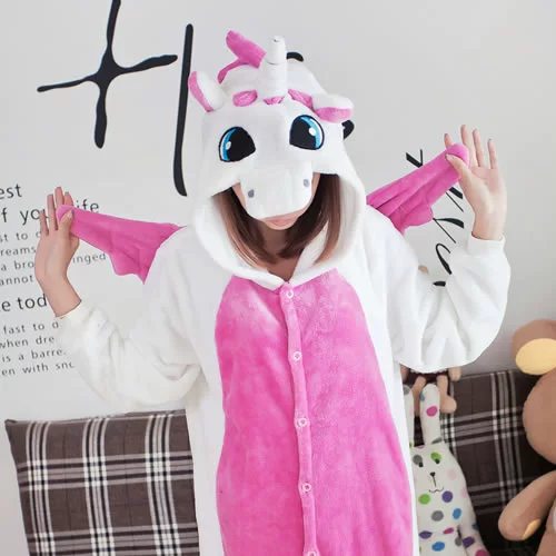 Flannel phim hoạt hình một bộ đồ ngủ nữ mùa thu cặp đôi san hô lông cừu dày nam dài tay khủng long động vật dịch vụ nhà mùa đông