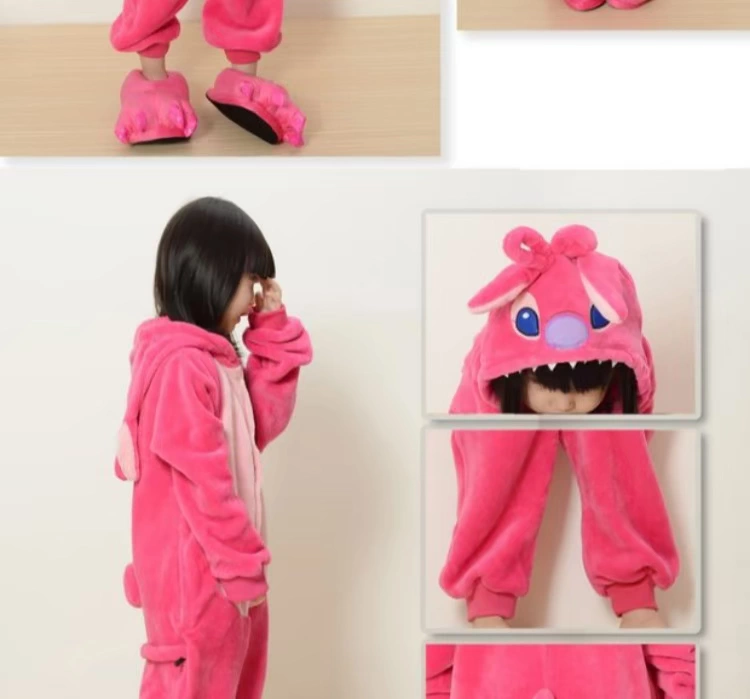 Trẻ em Động vật Phim hoạt hình Bộ đồ ngủ Xiêm Baby Winter Dinosaurs Home Service Autumn Girls Flannel Boys Children Parent Parent