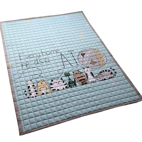 Хлопковый экологичный детский складной игровой коврик для ползания, нескользящий ковер для домашнего использования для спальни для гостиной, увеличенная толщина