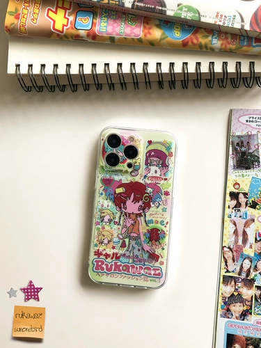 Оригинальный милый японский совместимый двусторонний чехол для телефона, iphone, 15/14, 14шт