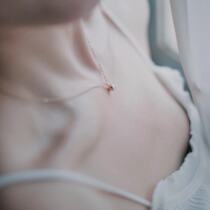 Simple necklace ins Wind American 14K gold hanging beads transfer ball washable simple versatile gift neck chain