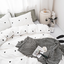 Nordic Clean - Clean Cotton Four Pieces White embedded cotton is a double 2 m bed accommodation