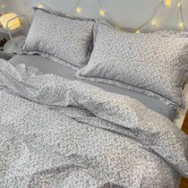 Tokyo Day and Vanilla Pure Cotton Four - piece Japanese gray - shattered all - cotton beds are suited for a cotton