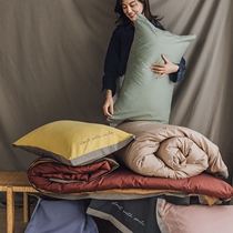 Light rice single piece of pure cotton is pure color simple wide side small embroidery single double double 150x200